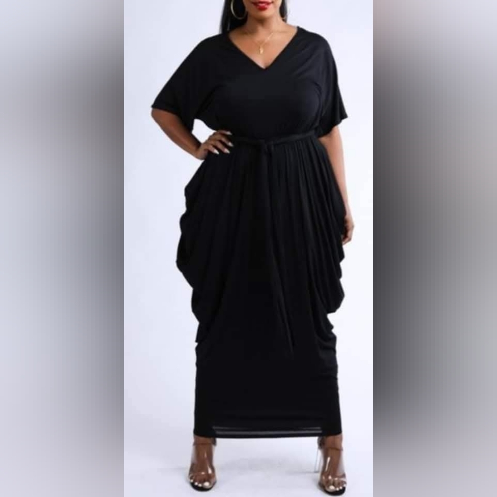 Goddess Draped Maxi Dress